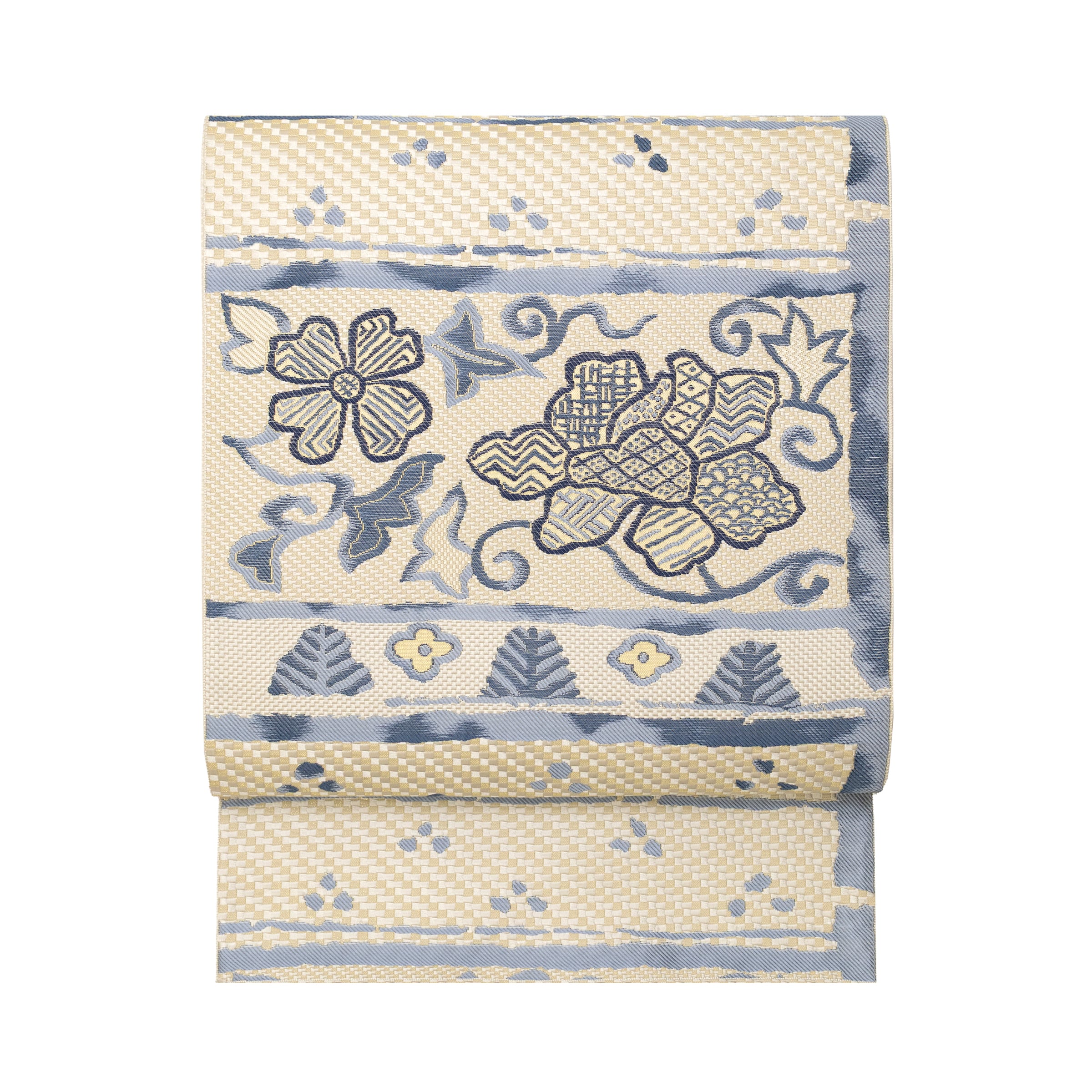 正絹　綴れ刺繍袋帯　作家物　未使用品 袋帯 未使用品 国際的伝統工芸作家 苑寿織匠 十二代 藤林徳扇 綴れ織