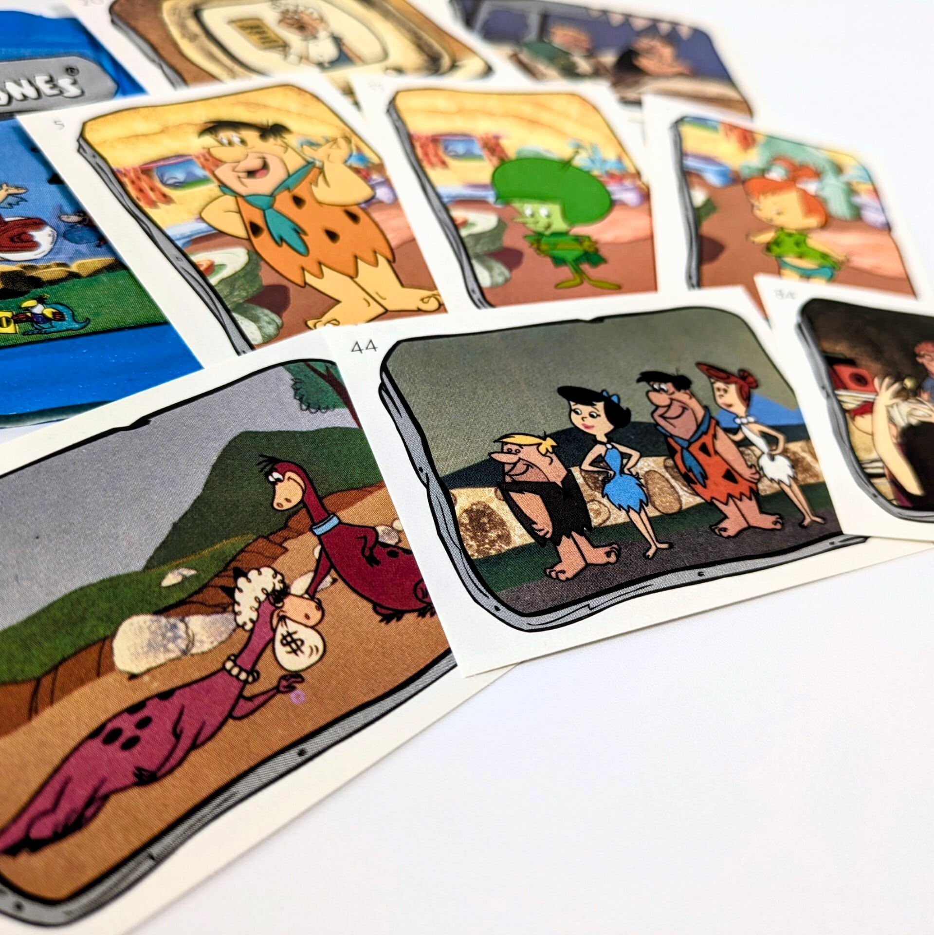 ☆送料無料！☆1993年製【 The Flintstones 原始家族フリントストーン（げんしかぞくフリントストーン）ハンナバーベラ / Hanna-Barbera 】VINTAGE トレーディングカード単品 （1個=8Stickers）〚アメリカン雑貨 アメトイ〛