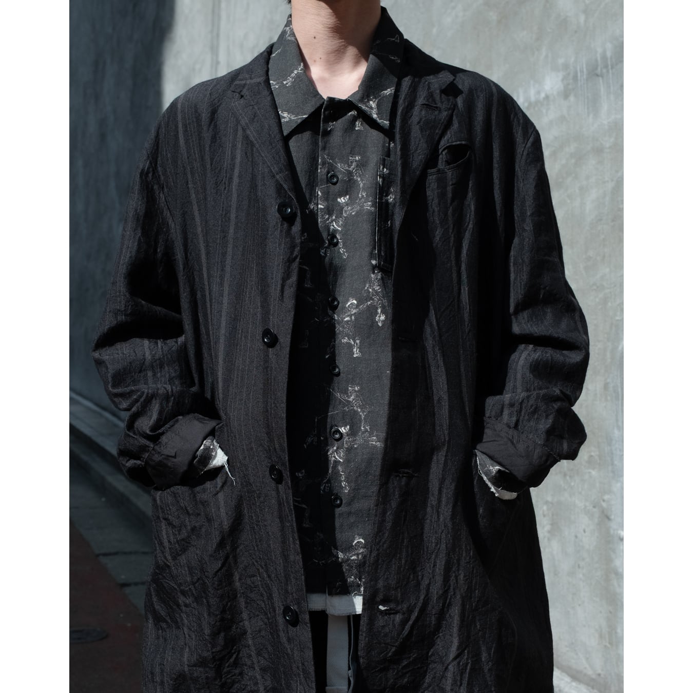 KLASICA クラシカ　コート アルチザン　ネイビー KLASICA] (クラシカ) 25s-LCT-C18 Cut off Classic Straight Coat