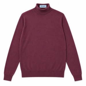 ★定価46,200円・新品未使用★ジョンスメドレー HAWLEY ホーリー 最高級シーアイランドコットン タートルネックニット アマランス Mサイズ