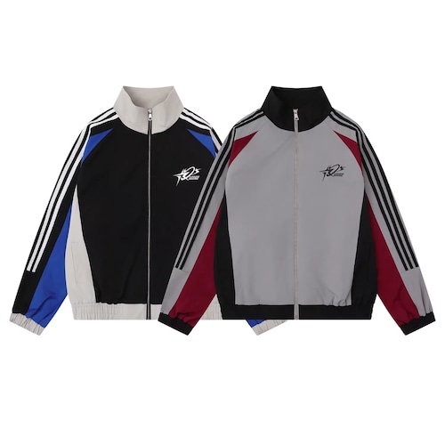Unisex Y2K Techwear Color-Block Track Jacket (NC397)