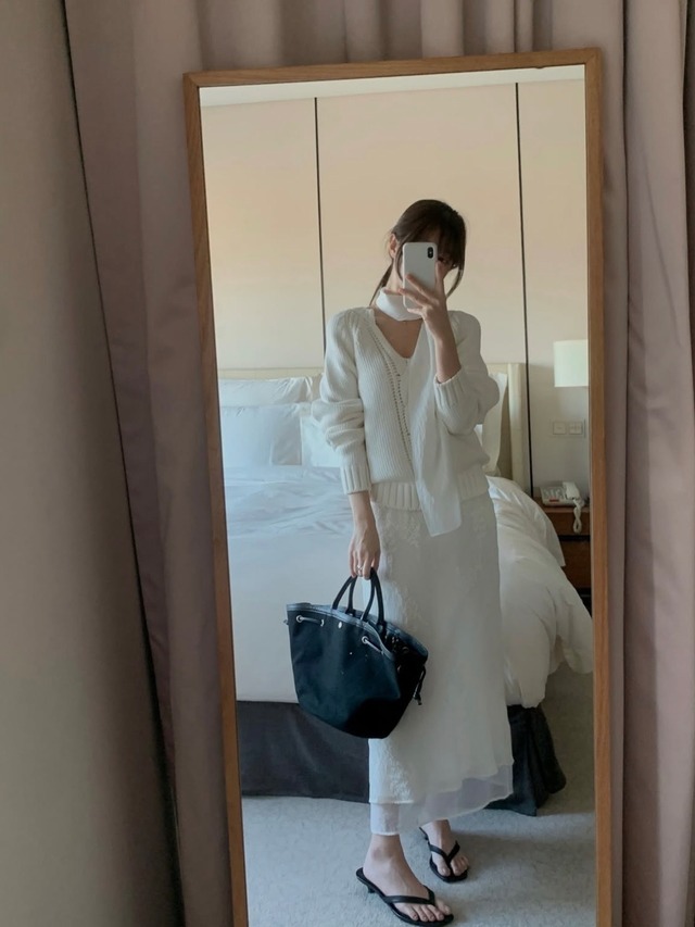 (予約) miel / Sheer skirt 1color