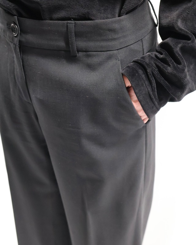 cropped straight slacks