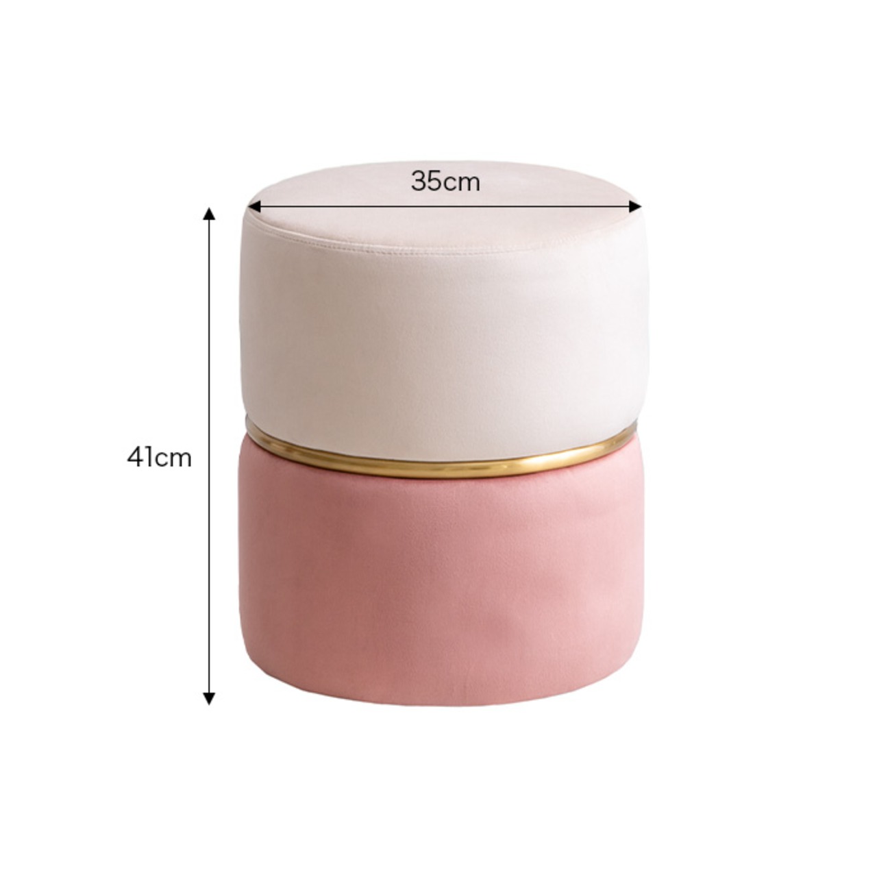 Alina ベロアバイカラースツール