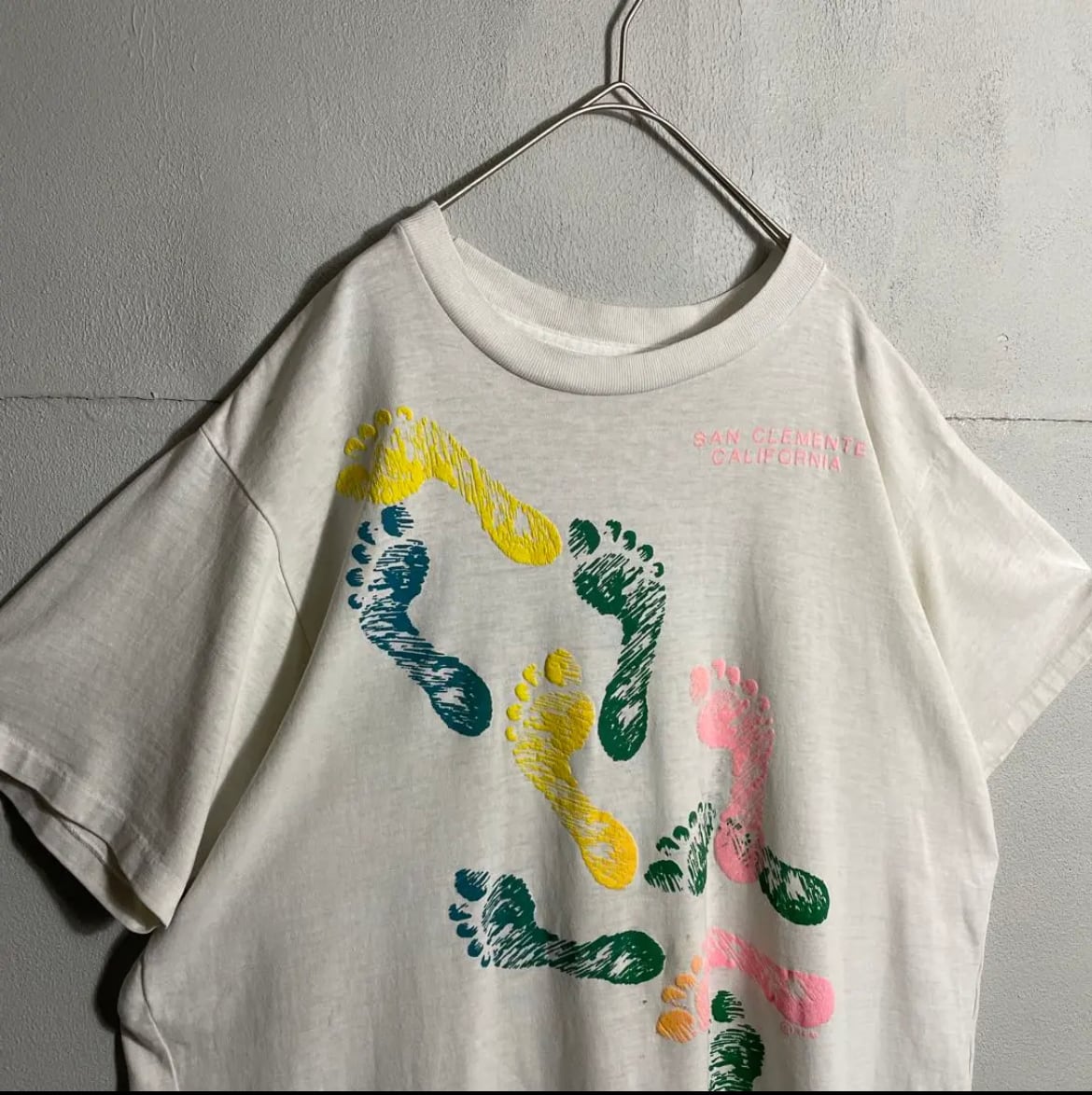 USA製 80s 90s ヴィンテージT 白Tシャツ アート シングル USA製 80s 90s ヴィンテージT 白Tシャツ アート シングル