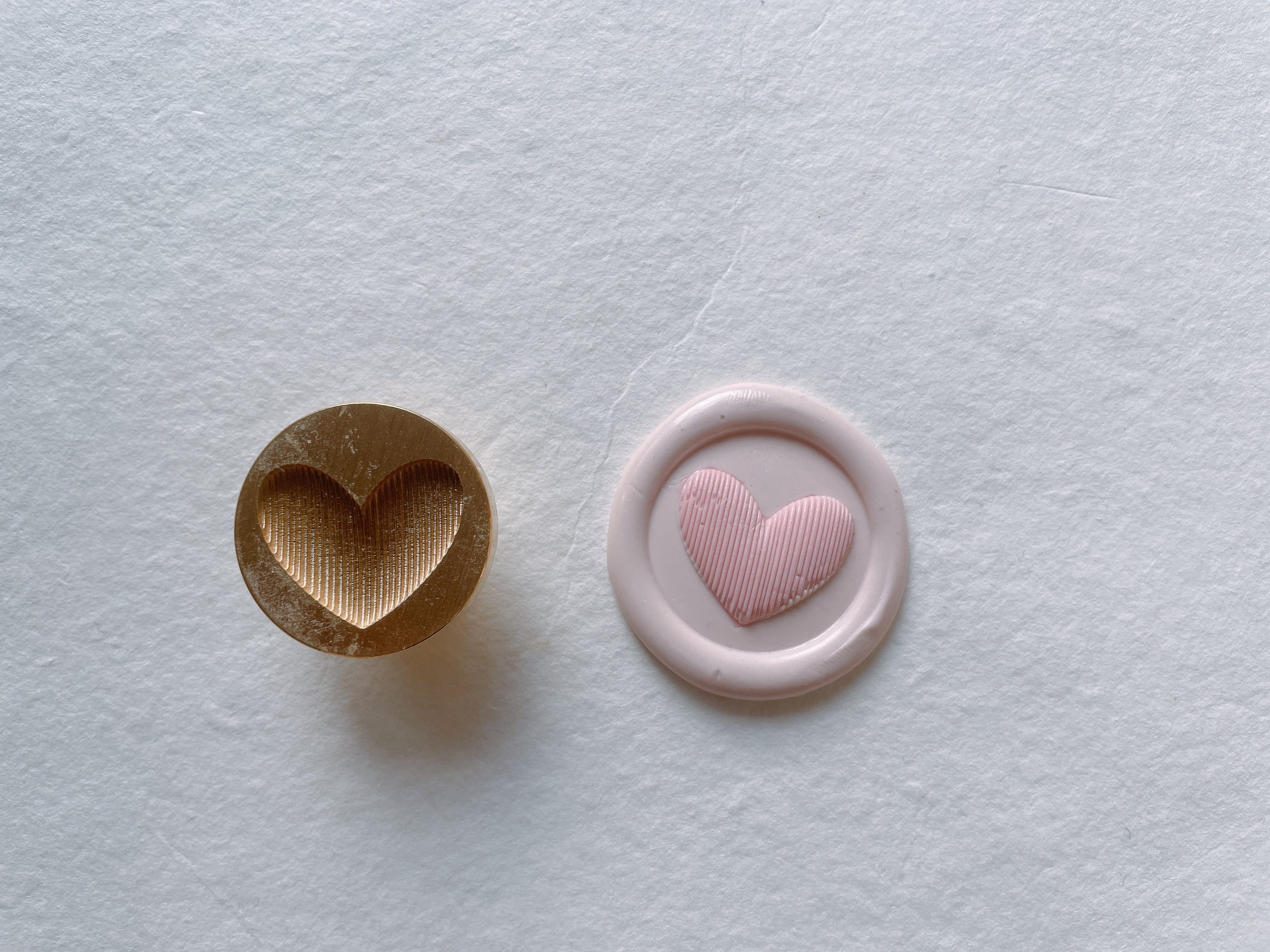 Wax Stamp -ニットハート ／スタンプヘッド