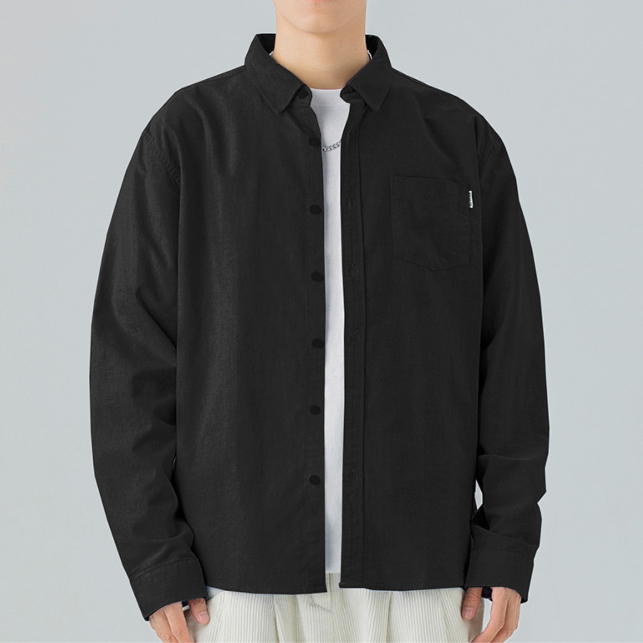 チェストポケットデザイン ボタンダウンシャツ af0115