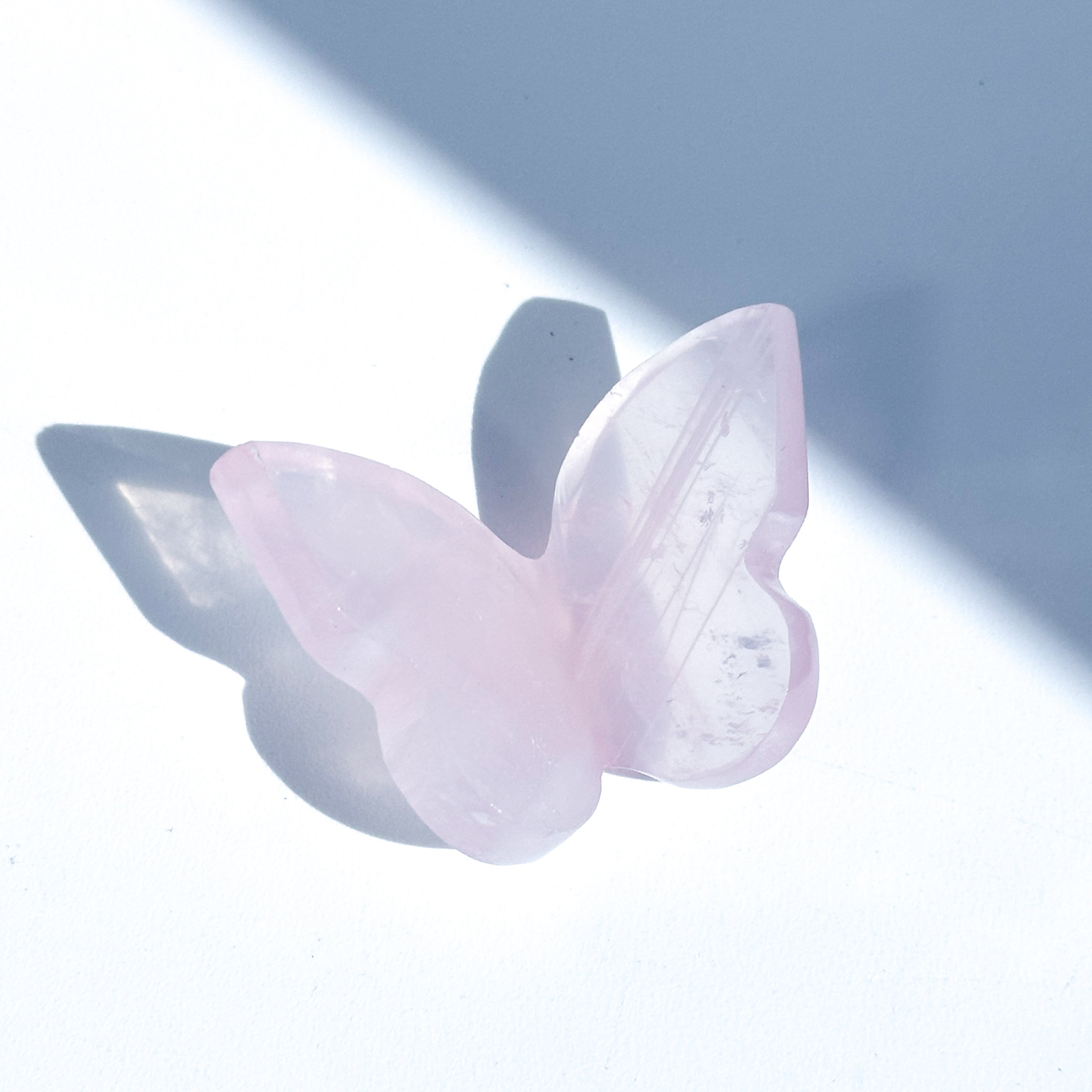 ローズクォーツ 3D蝶 02◇ Rose Quartz Butterfly ◇天然石・鉱物・パワーストーン・インテリア