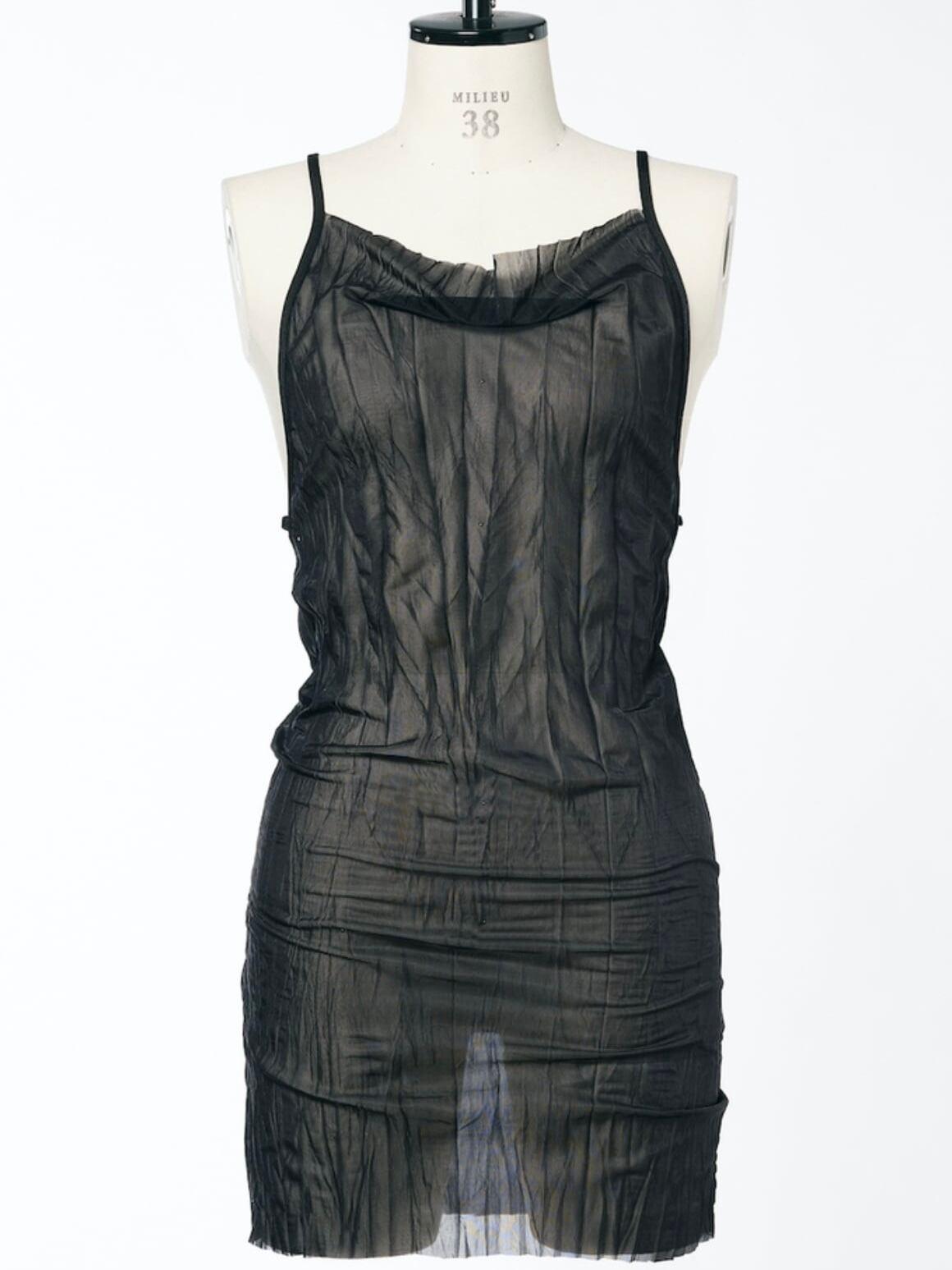 24SS】FETICO フェティコ / WRINKLE SHEER CAMI DRESS | TRENT 
