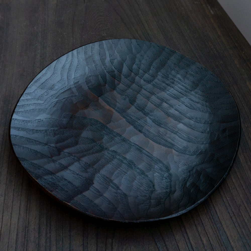 富井貴志 28 拭漆栗の皿 21-210-210 | くらしのギャラリー杜の街グレース店