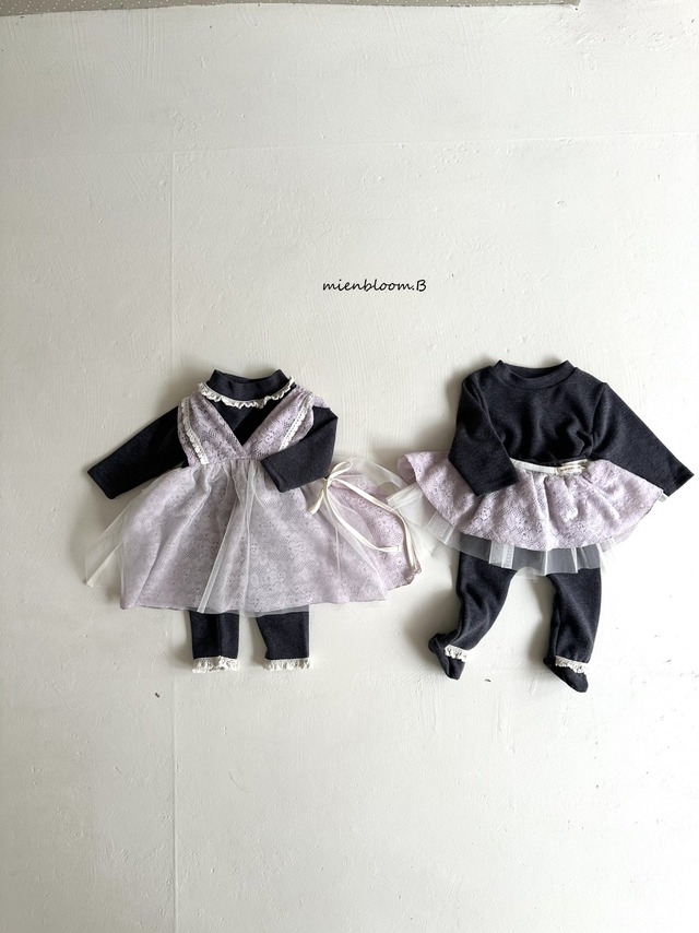 予約 BABY - Fleece Princess One Piece [ mienbloom.B ]