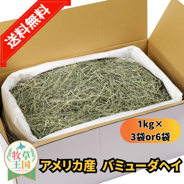 牧草王国 特選 バミューダヘイ 1kg×3袋