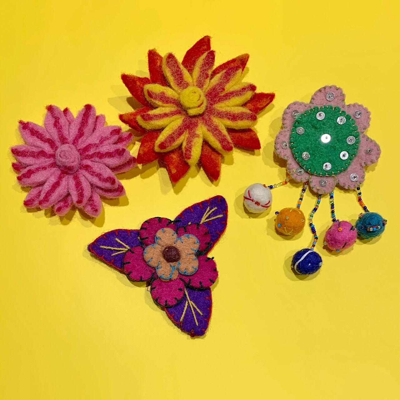 再入荷 フェルトブローチ 花 ビッグサイズ Acc 038 Didi