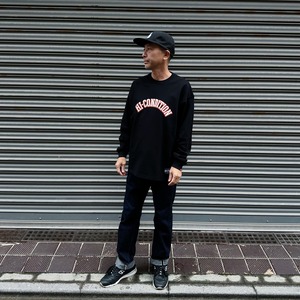 （ BLACK ）HI-COLLEGE LONG SLEEVE BIG SILHOUETTE TEE