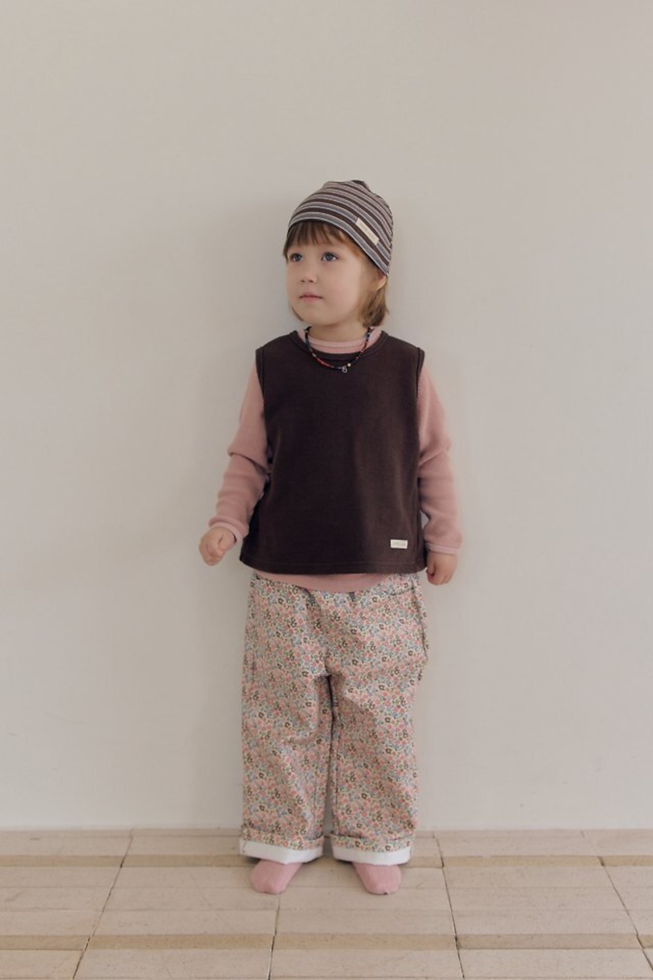 韓国子供服 / 26Autumn / 〖取寄〗MOME / ワッフルデイリーTシャツ / キッズ服 /ナチュラル服 / 秋服 *XS~XL*