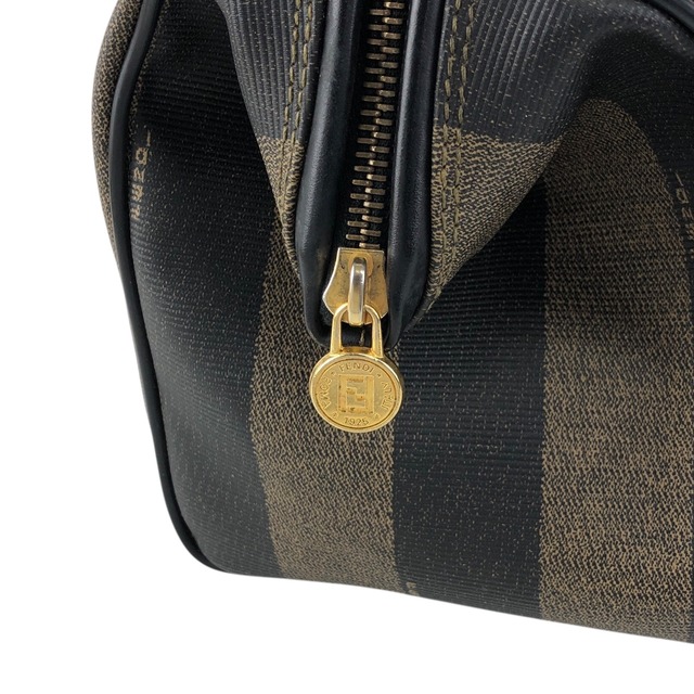 FENDI フェンディ ペカン柄 ブラック FFロゴ PVCレザー 2WAY ミニボストンショルダーバッグ vintage ヴィンテージ オールド ze6stg