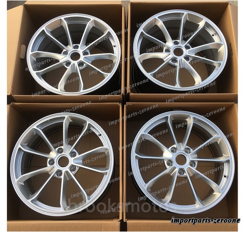 19インチ新品ハイパーシルバーGT4 スタイル鍛造ホイールポルシェボクスター 986 4本セット -BRN-11902