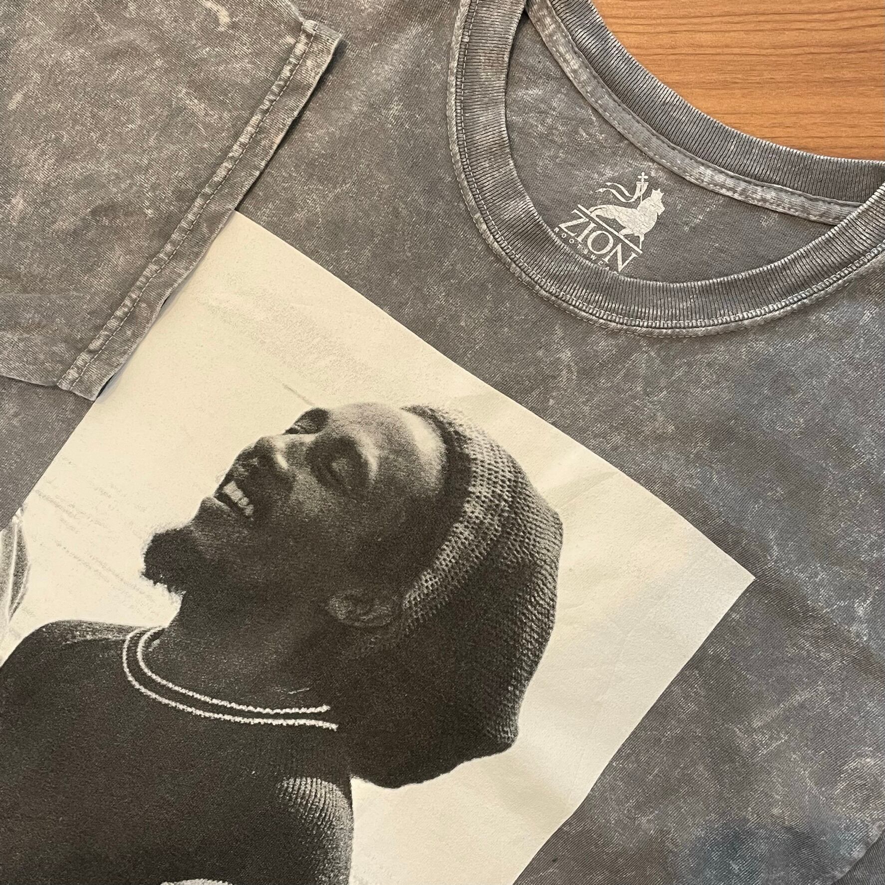 ZION】ボブマーリー BOB MARLEY 音楽Tシャツ フォトプリント タイダイ