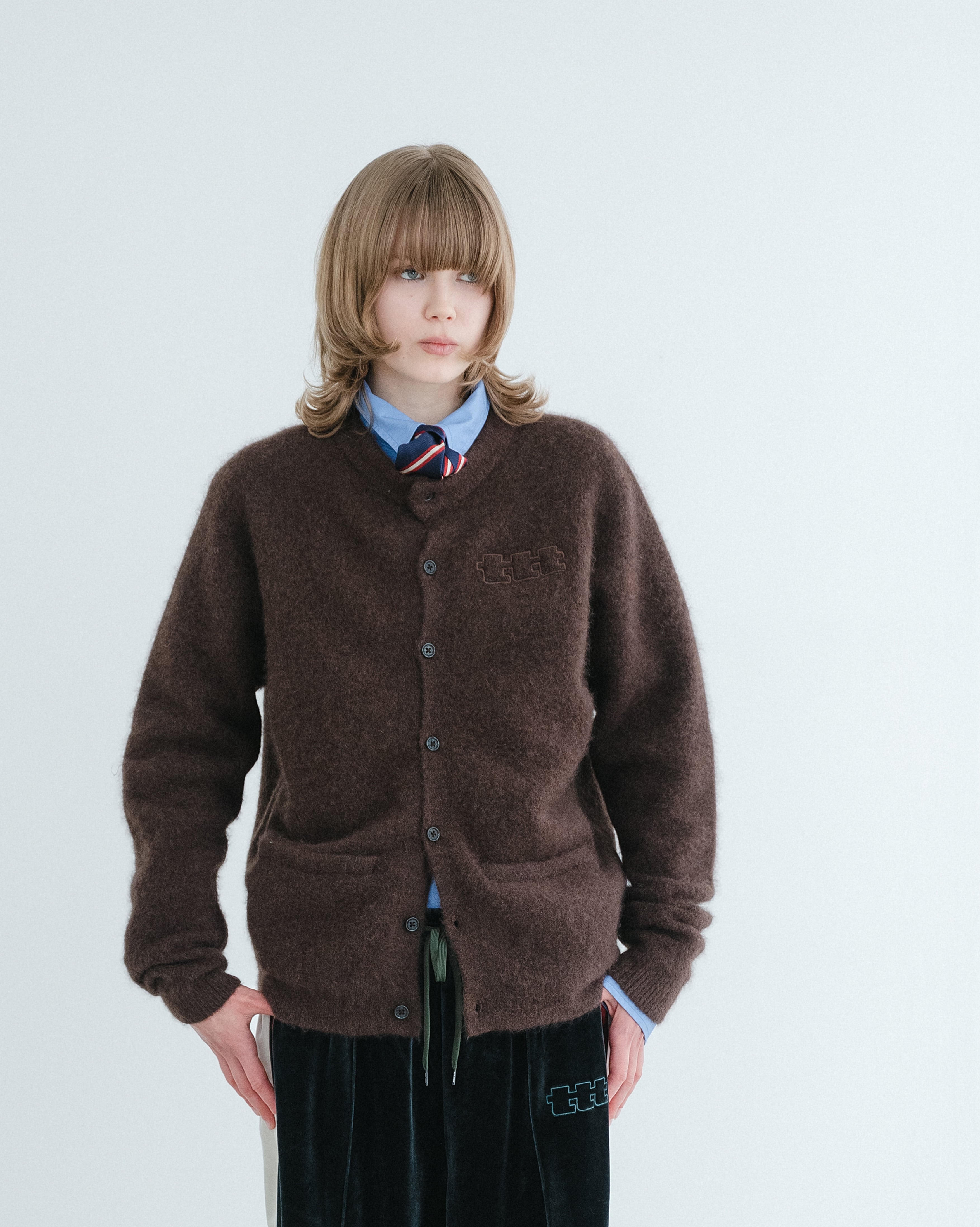Mohair knit cardigan（BROWN） | TTTMSW
