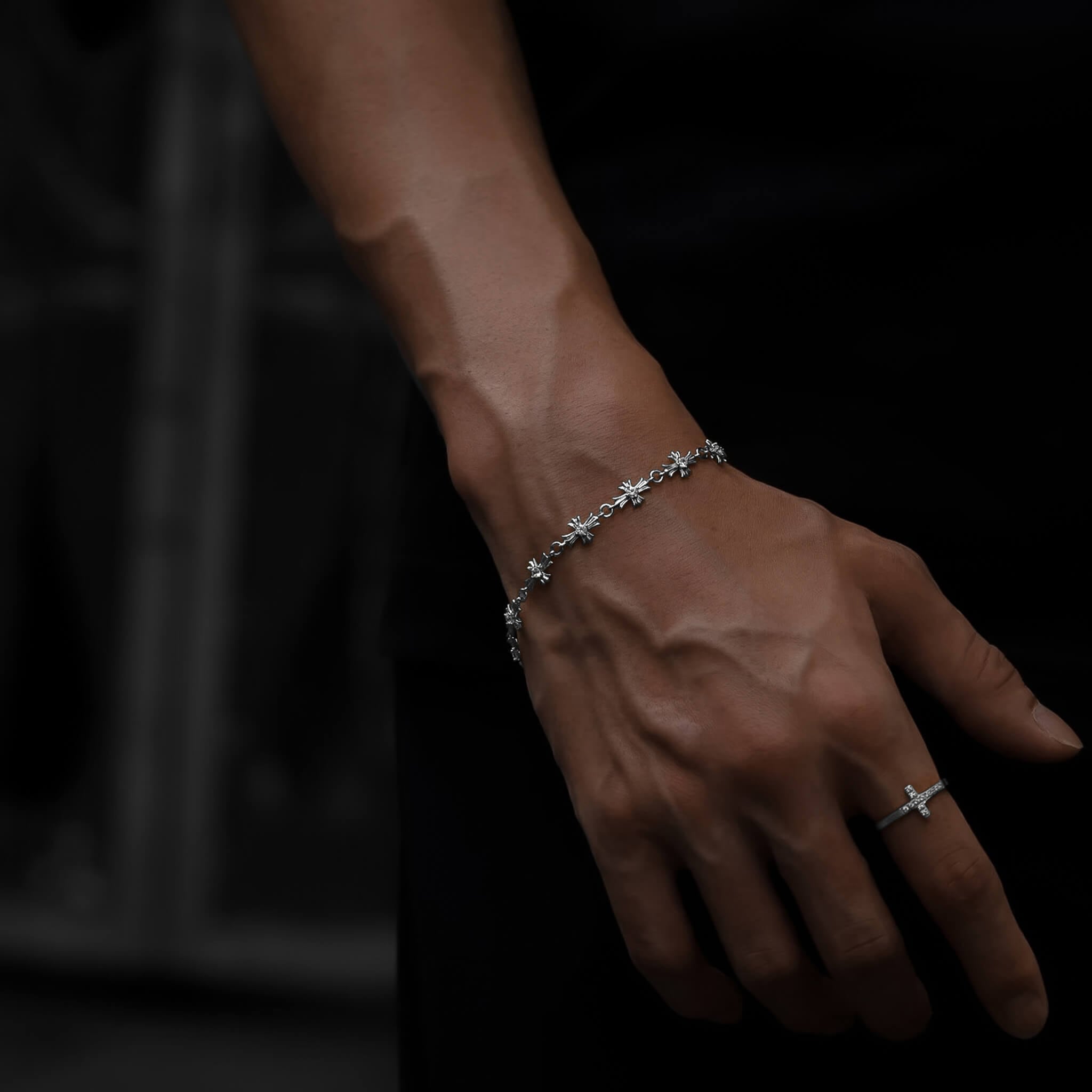 LUXURY CROSS SERIES- whole zirconia cross chain bracelet & anklet