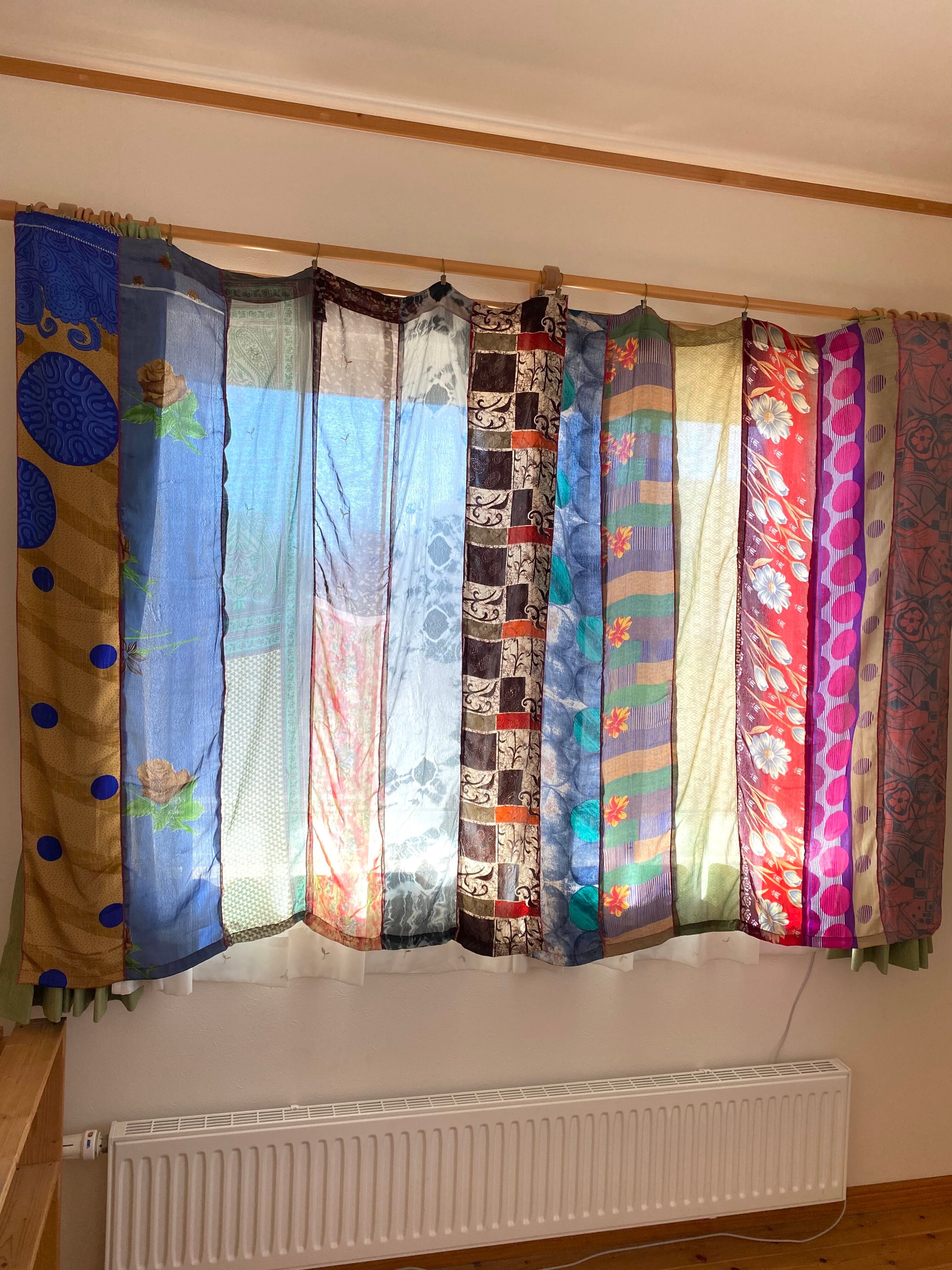 ヴィンテージサリーパッチワークカーテン/CAAPA