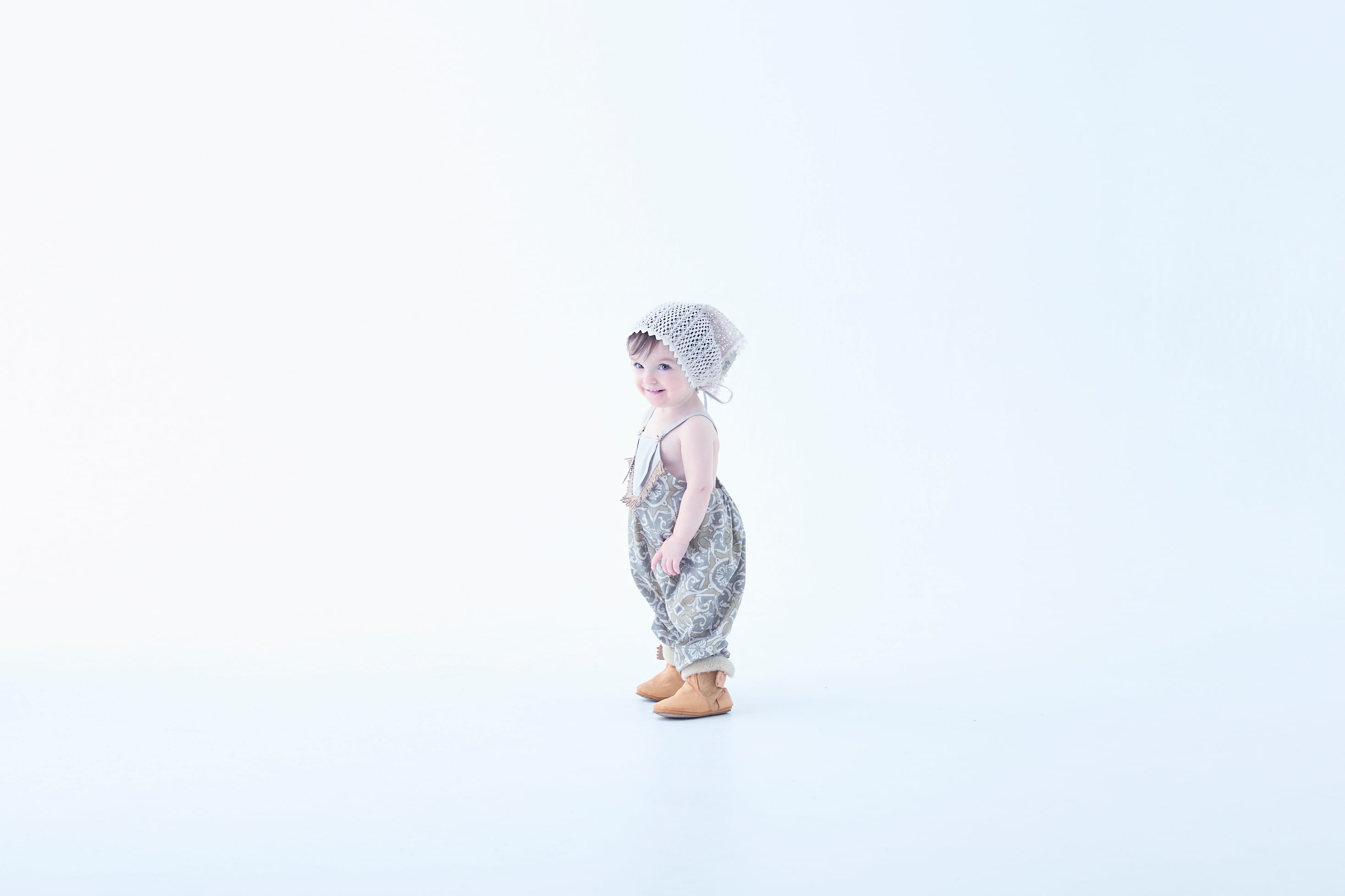 【即納/送料無料】Crochet Lace Bonnet / black