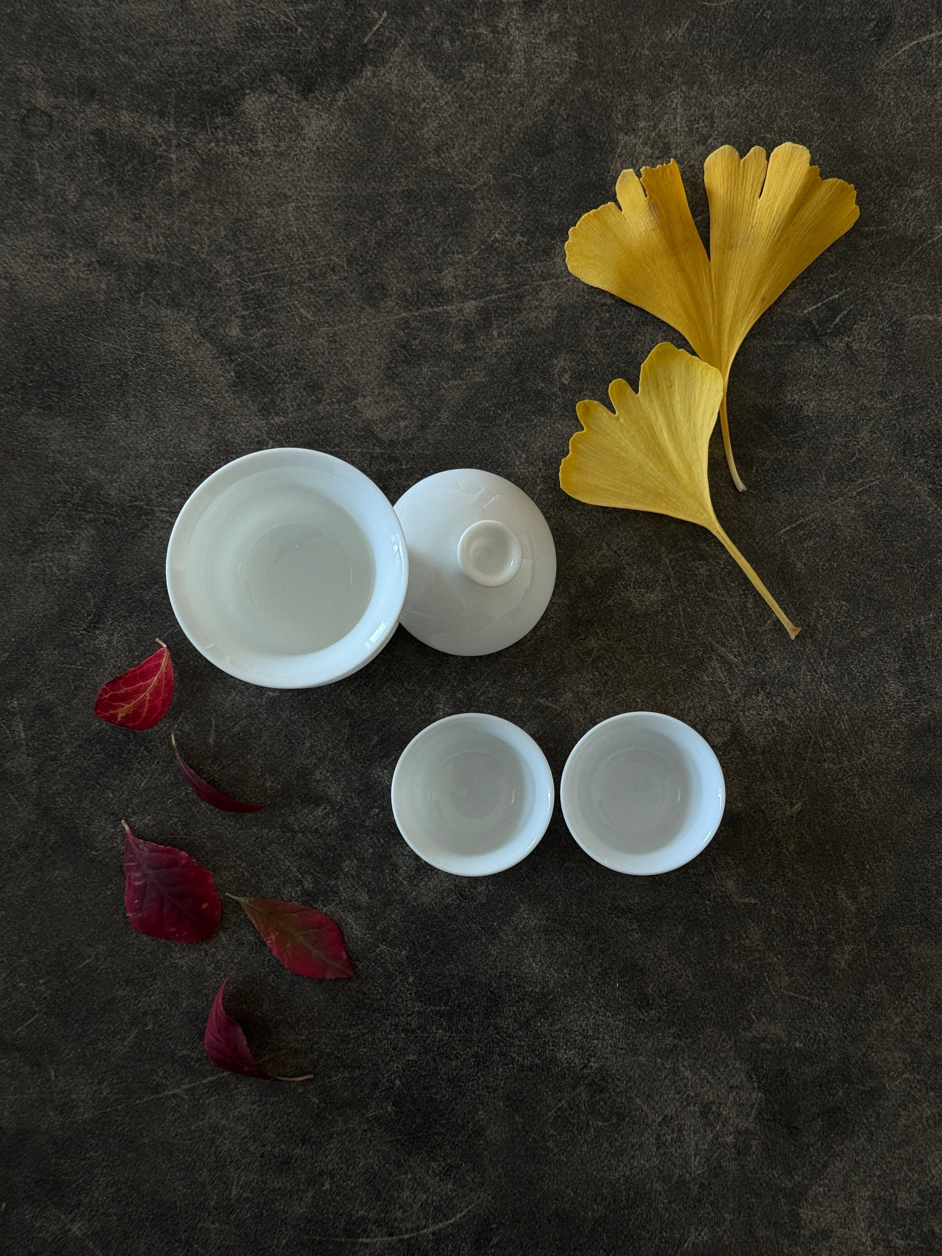 中国茶器 功夫茶蓋碗60ml +茶杯2個 旅行セット | Pay ID