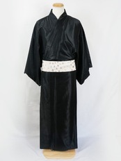 【受注商品】Rumi Rockきもの「バーズアイ」ブラック 　[A148]