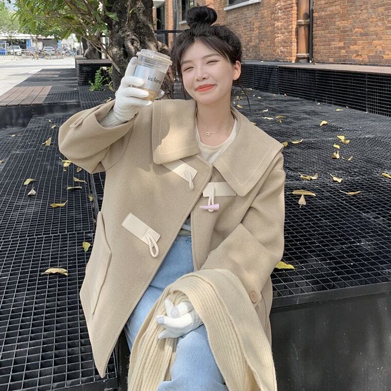 ボタンコート レディースオータムウィンターショート 秋物 冬物 スーパーモール78707147585