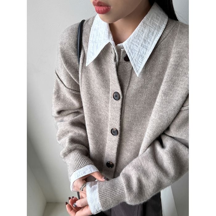 drop shoulder knit cardigan 14808 | abeille