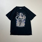 初音ミク アニメ Tシャツ Tシャツ ブラック L 古着