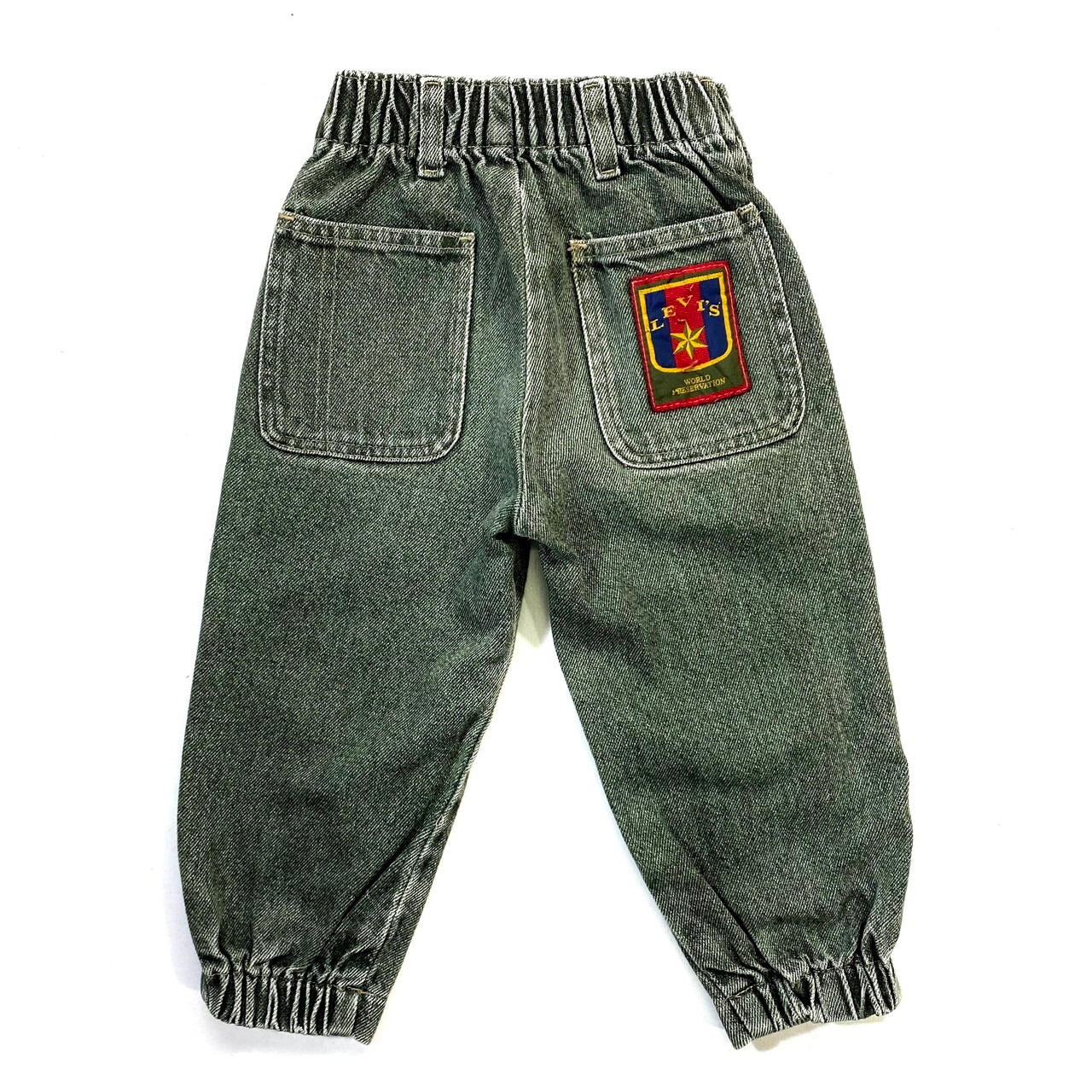 Sears かび臭い ビンテージ グリーンデニムパンツキッズ用 