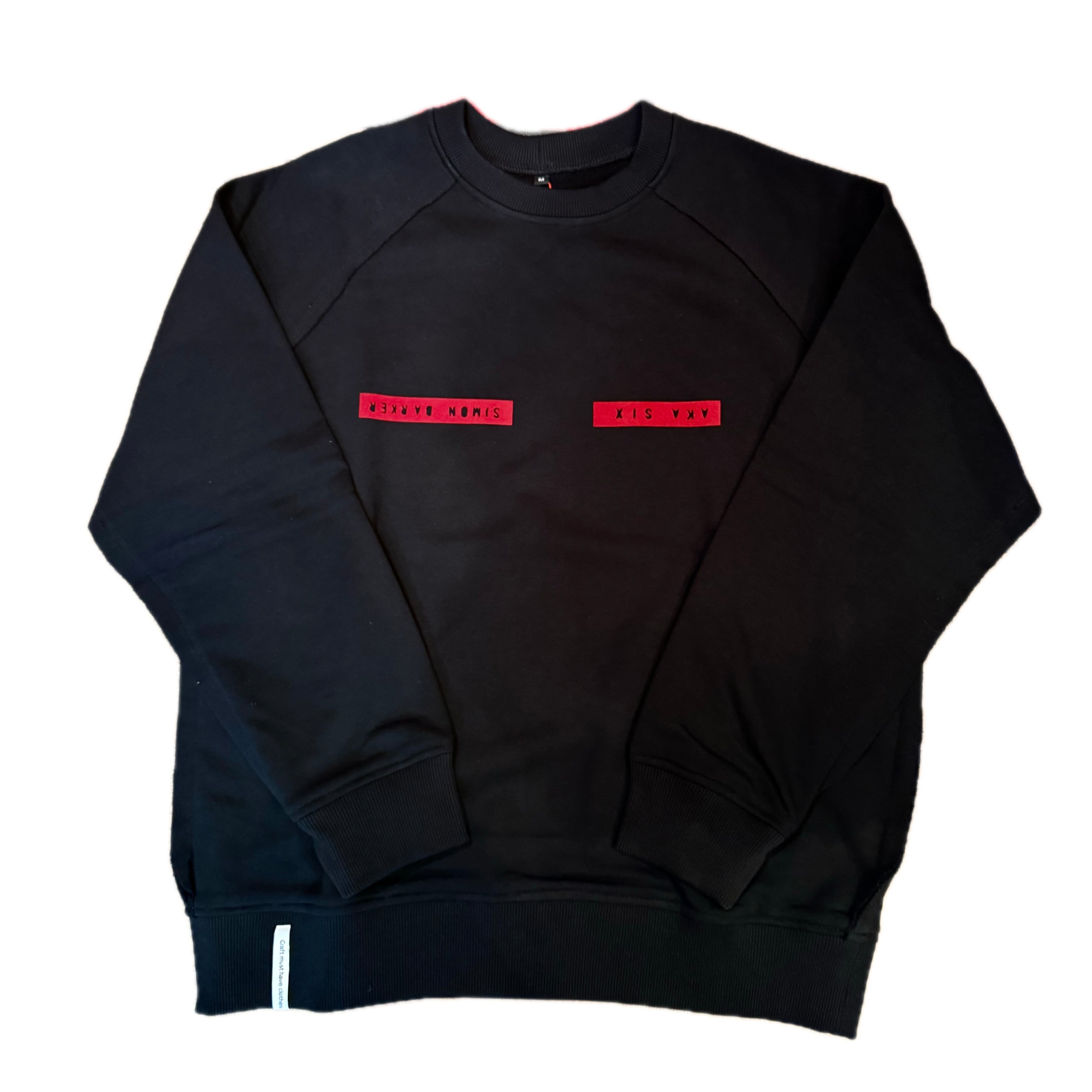 AKA SIX /JUMP SWEAT/ FLOCK PRINT RED