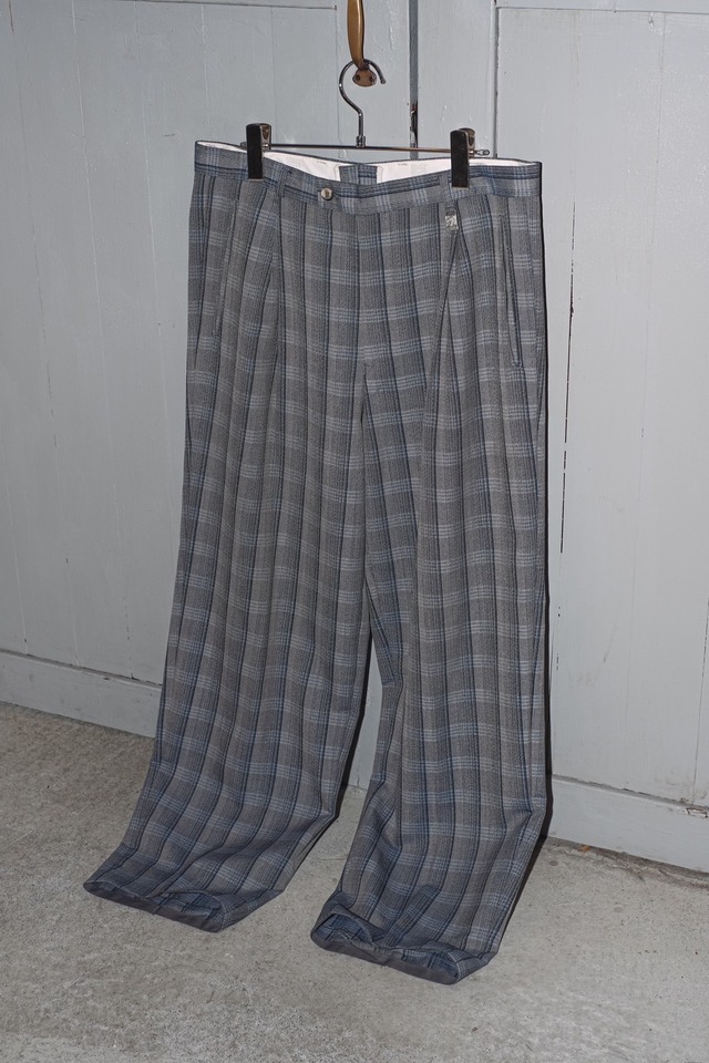 1990s check pattern pants