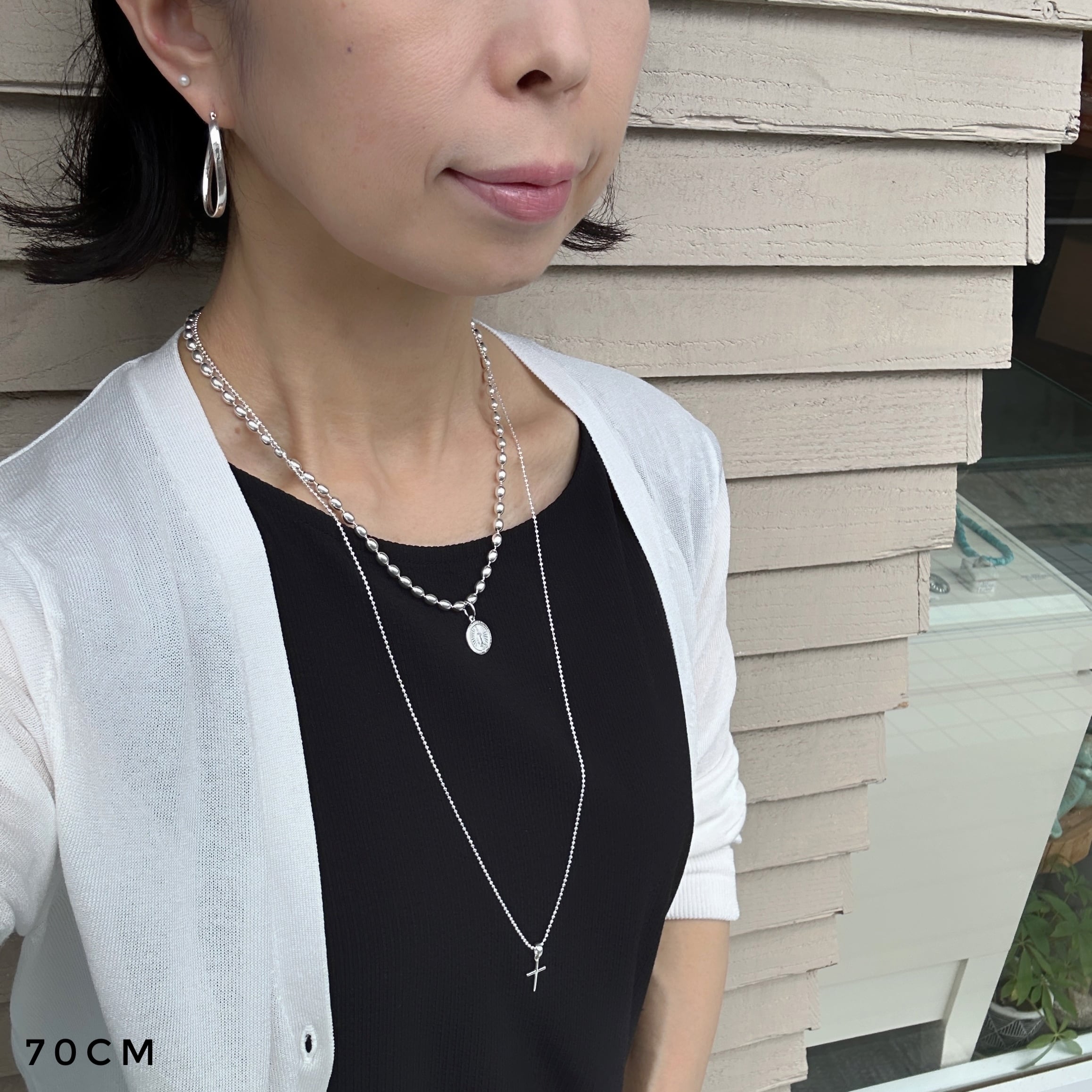 残りわずか】リトル クロス with カットボールチェーン 70cm−80cm