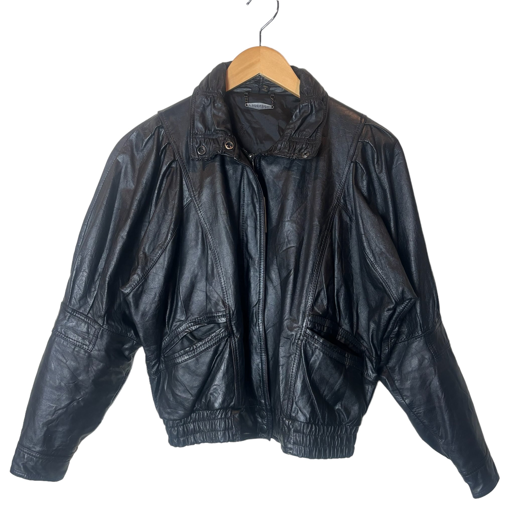 fidelity lethers ブラックレザージャケット シングル S No.879