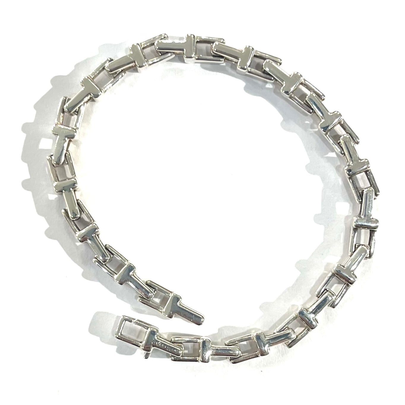 TIFFANY&Co. ティファニー ヴィンテージ シルバー ブレスレット 激レア【TIFFANY&CO. 】2492 Tモチーフ リンクシルバーブレスレット