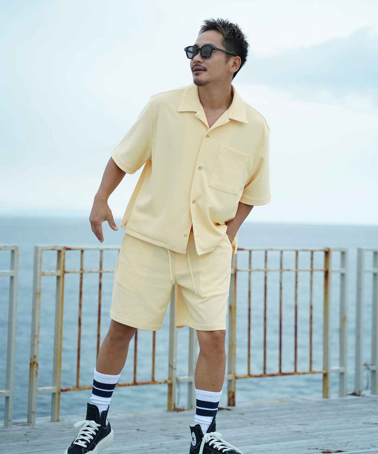 【#Re:room】PLEATS SHORT LENGTH BIG SHIRTS［RES102］