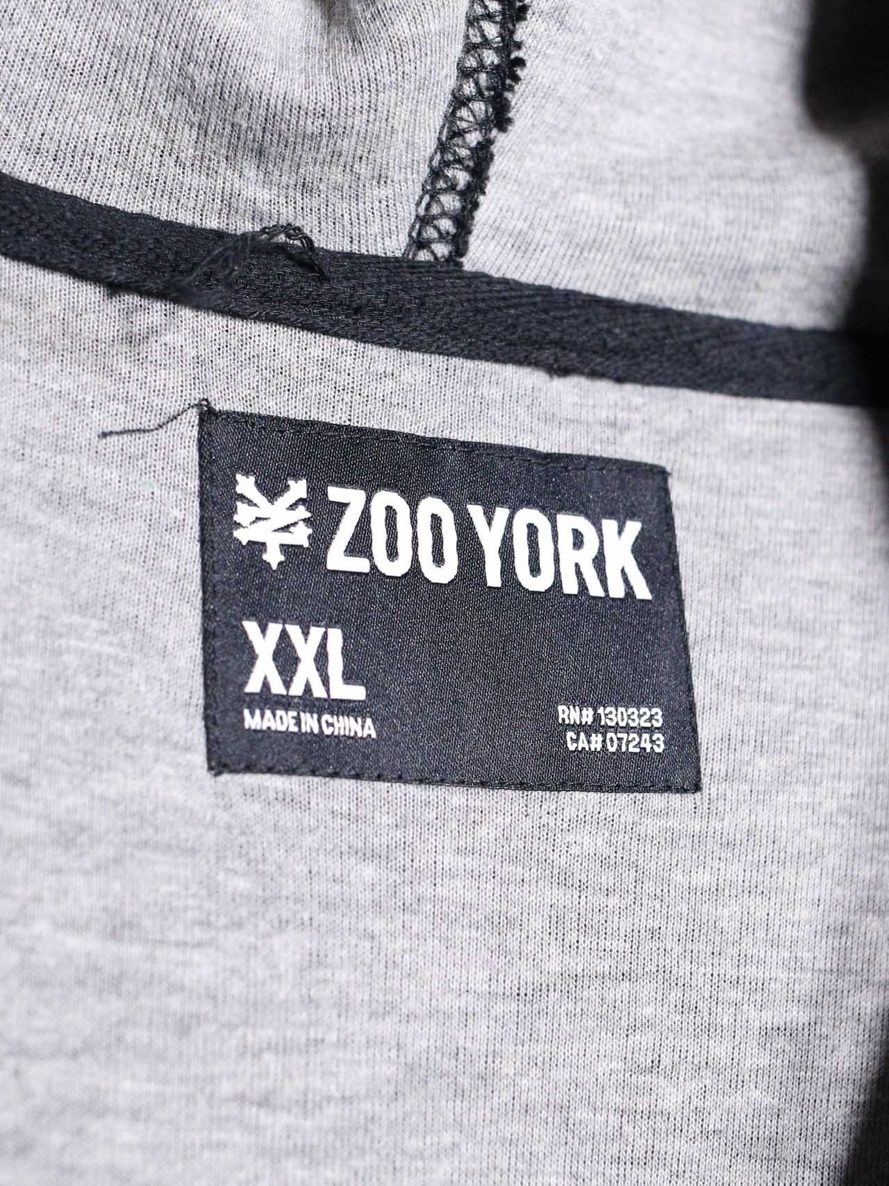 XXL 刺繍 logo wappen thermal zip-up hoodie - 13