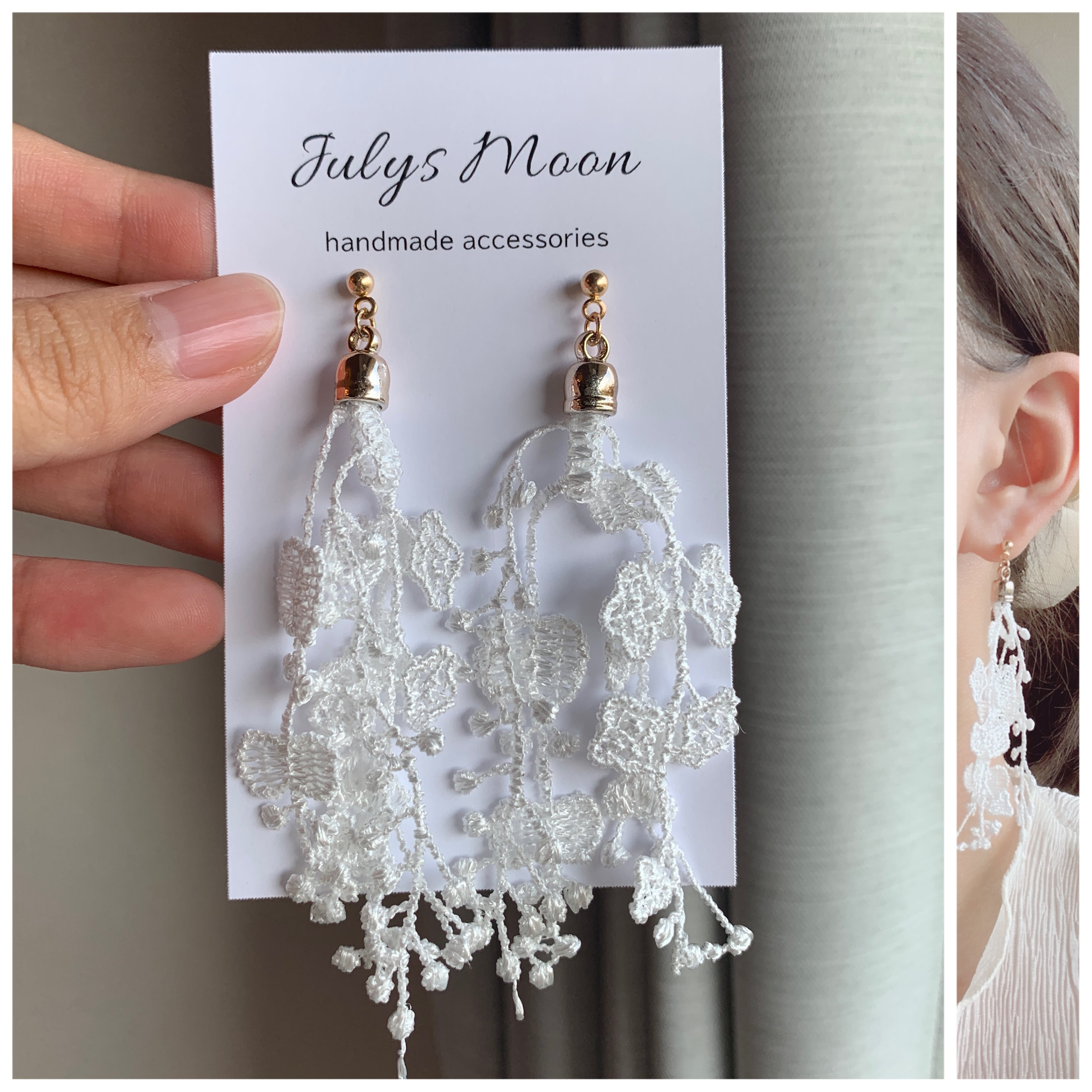 シフォンフラワー ピアス/イヤリング | Julys Moon