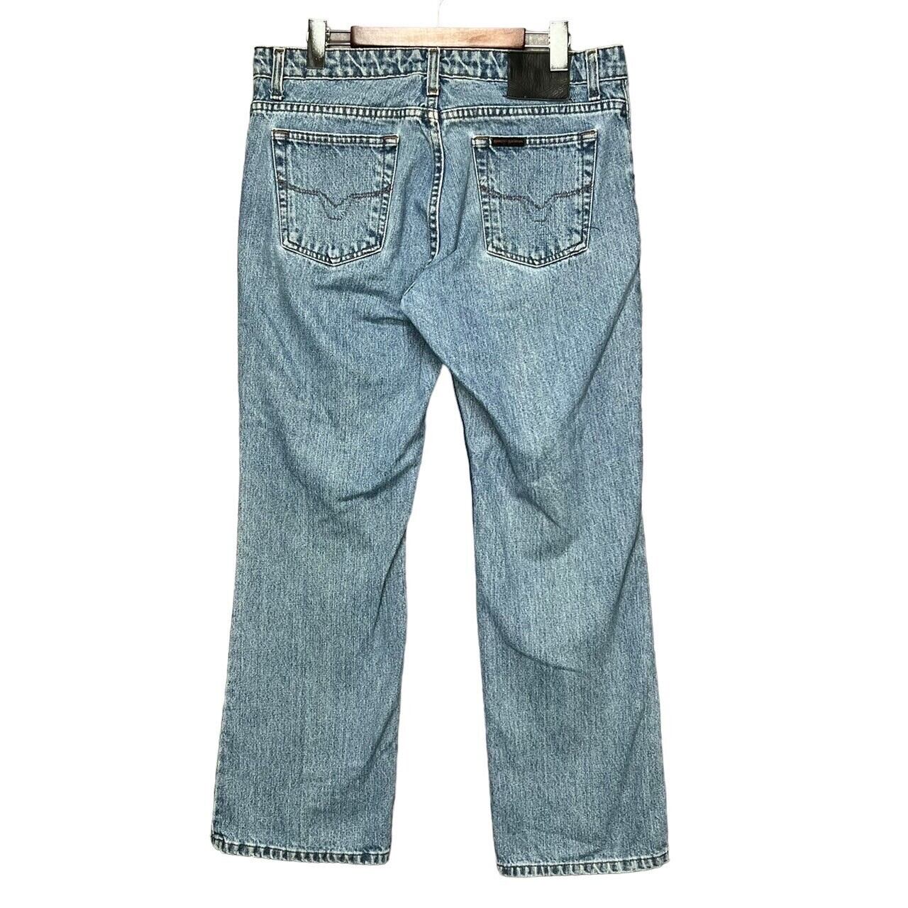 W32×L30】HARLEY DAVIDSON デニムパンツ 革パッチ | 古着屋OLDGREEN