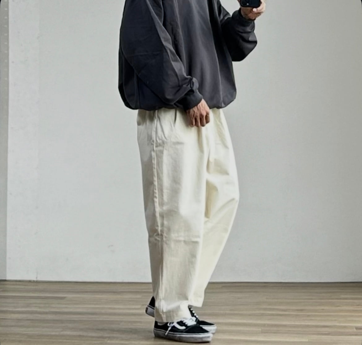 25AW》【KELEN】2TACK WIDE COCOON TROUSERS 
