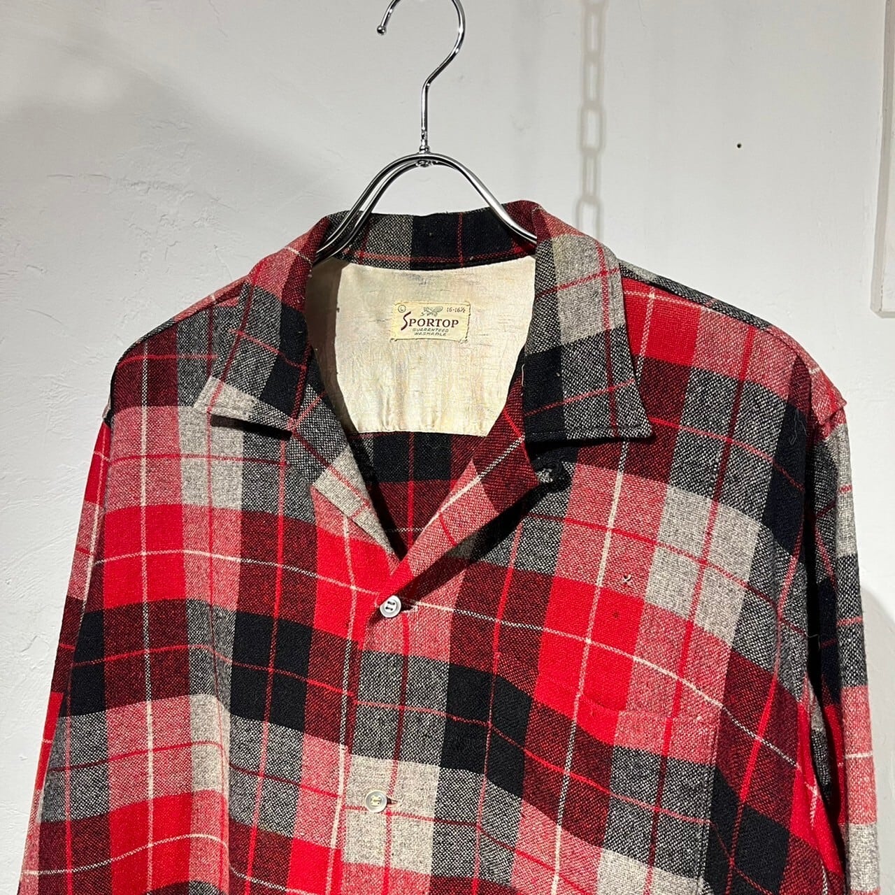 50s SPORTOP Wool Open Collar Shirt | VOLAR