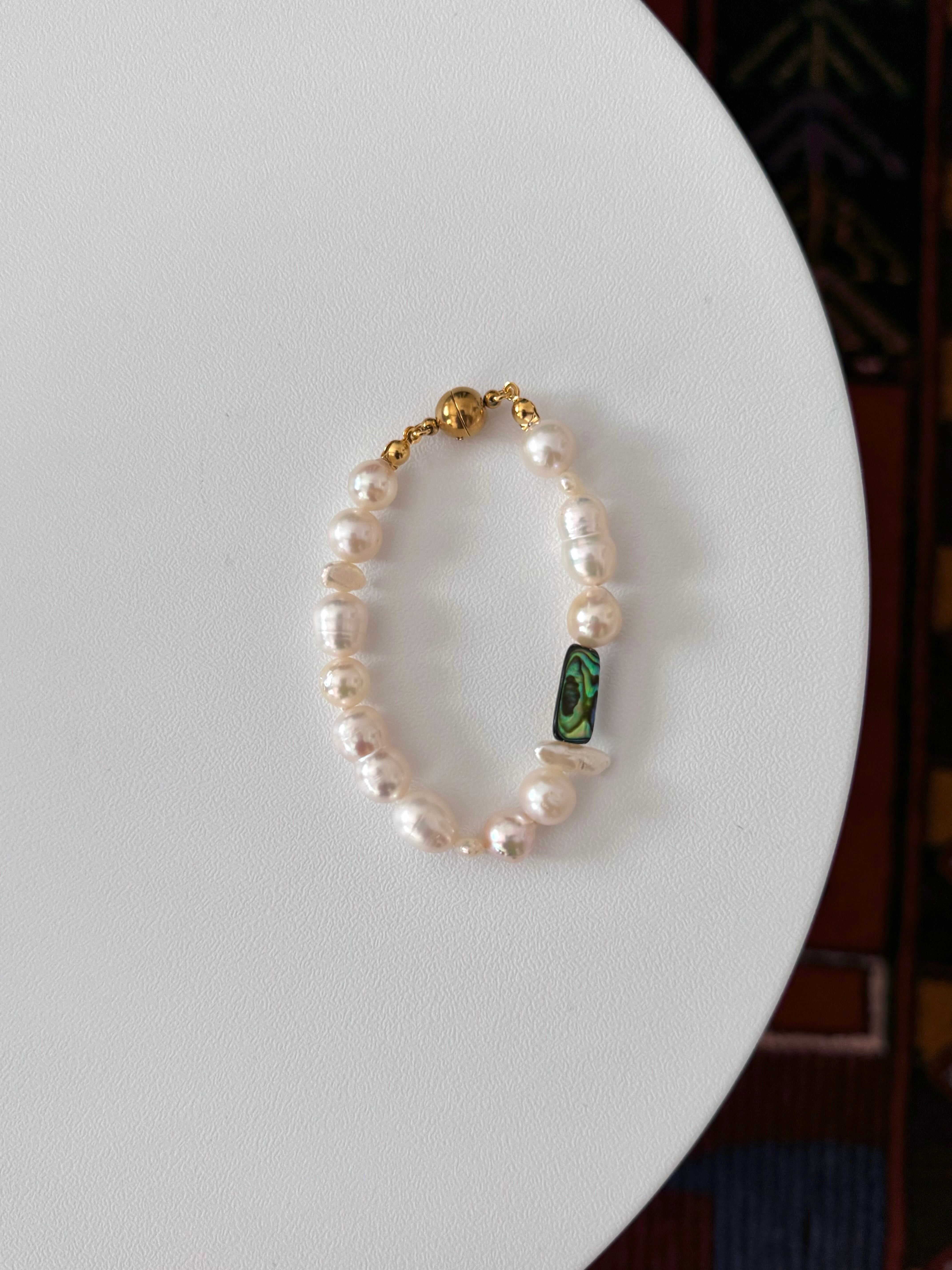 pearl bracelet7-4【ブレスレット 】パール アバロンシェル 真珠 | yuma