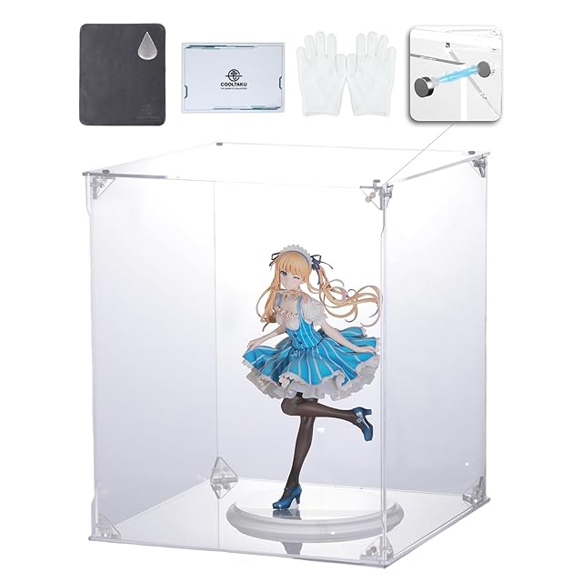 cooltaku フィギュアケース 6個 UVカット マグネット式 磁石付き前扉 COOLTAKU フィギュアケース UVカット アクリル マグネット式 磁石付き