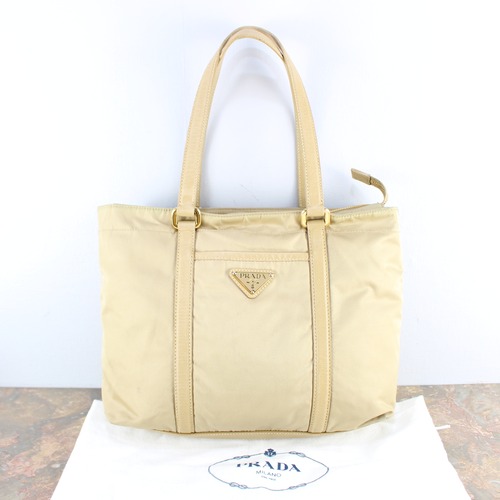 .PRADA LOGO NYLON LEATHER TOTE BAG MADE IN ITALY/プラダロゴナイロンレザートートバッグ2000000057590