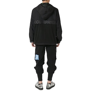 SALE 送料無料【HIPANDA ハイパンダ】メンズ バック文字プリント アノラック ジャケット MEN'S ANORAK JACKET / BLACK