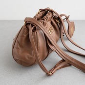 ミュウミュウ ジョワ ミニ ショルダーバッグ ブラウン レザー