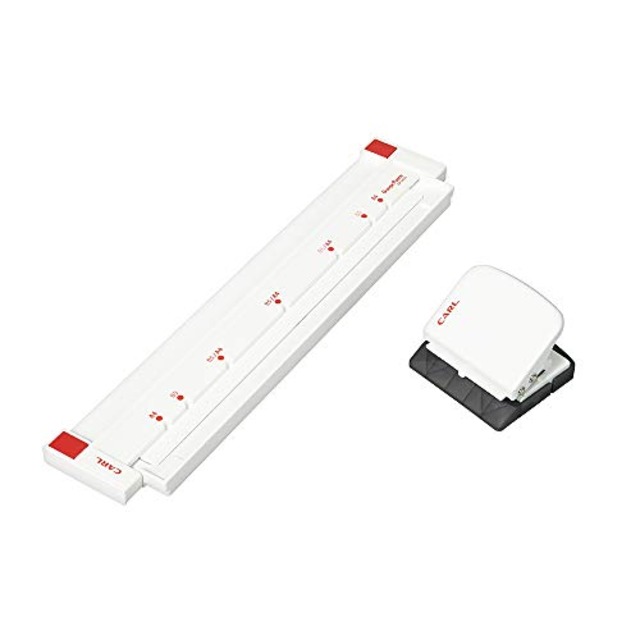 カール事務器(CARL) ルーズリーフパンチ ゲージパンチ A4/B5対応 5枚 ホワイト 日本メーカー GP-2630-W