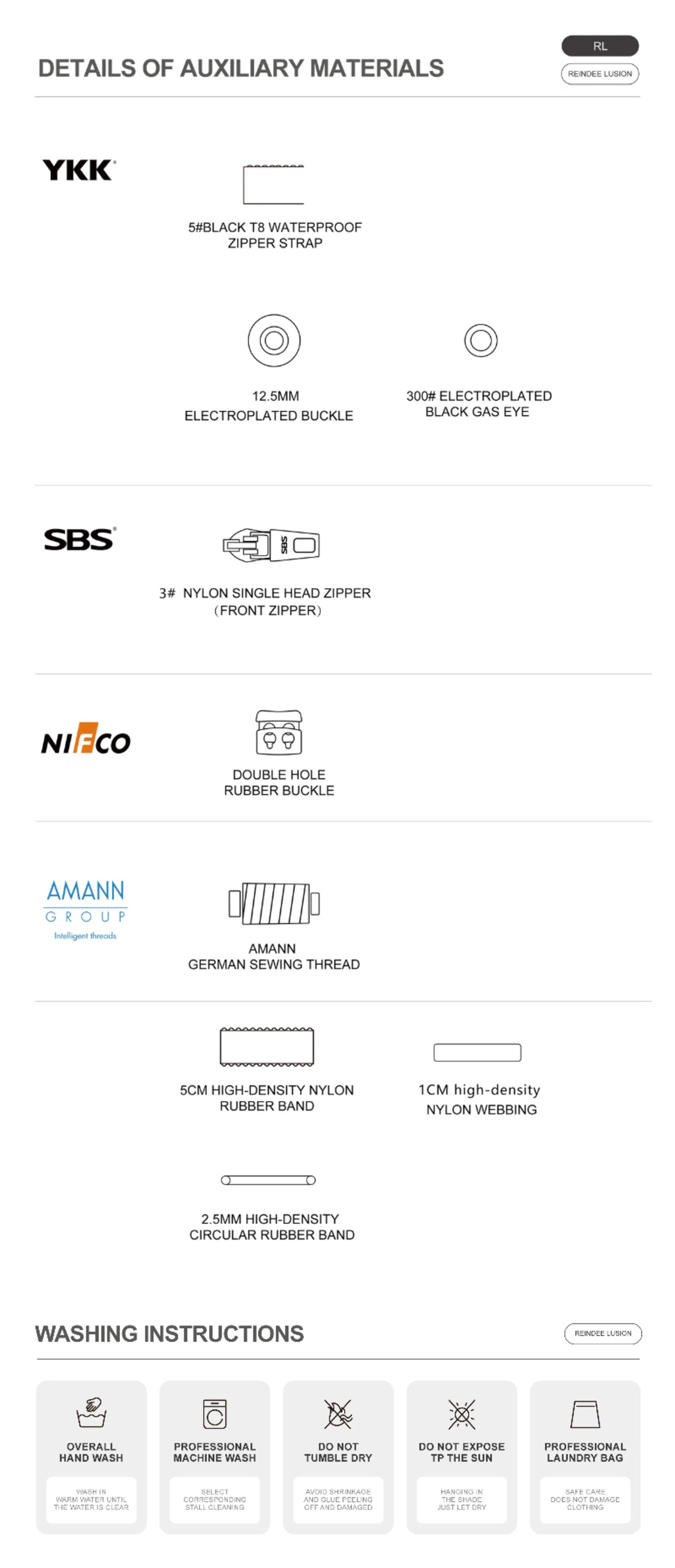 REINDEE LUSION 26SS カーブジップ レイヤードサーマルショーツ